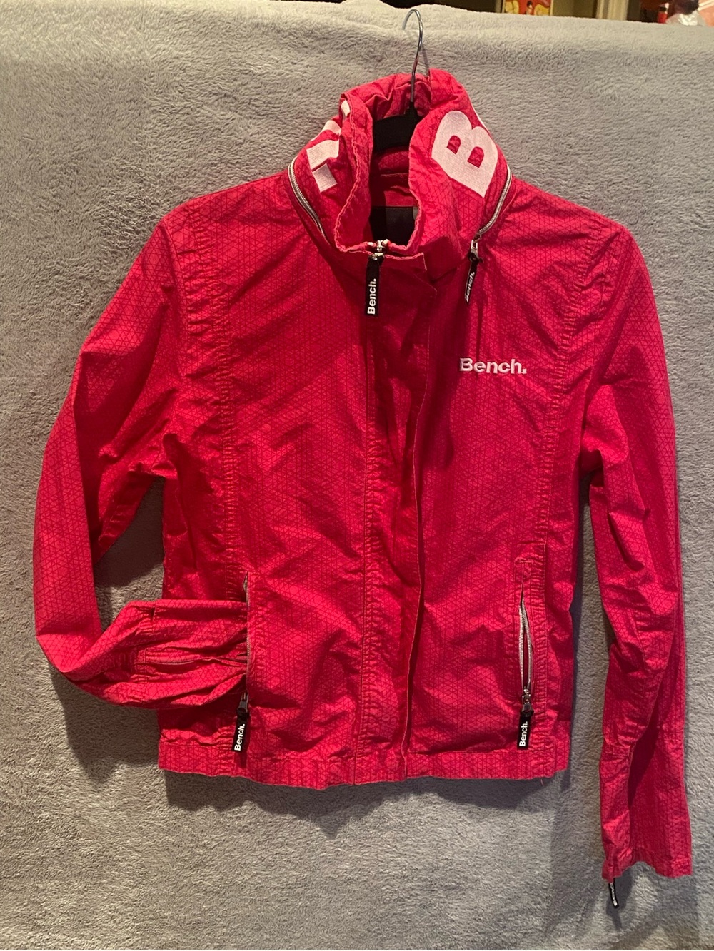 Bench Women's Hot Pink Zip-Up Bomber Jacket - Size L